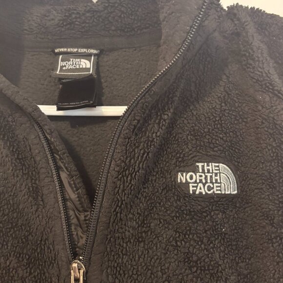 The North Face Women's Fleece Full Zipper Jacket Black Soft Furry Size S/P - Picture 2 of 5